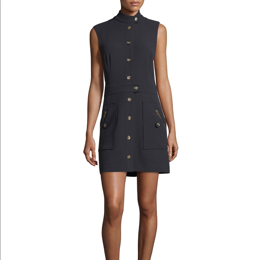 NWT Veronica Beard Leigh ModButton-DownCrepe Dress